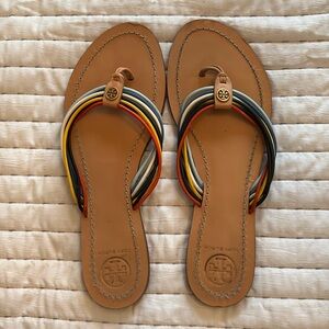 Tory Burch sandals Size 7- multi color